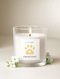 Candle with flowers on the side. - Image 