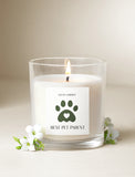 Candle with flowers on the side. - Image 