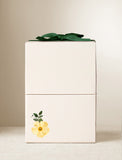 Beige gift box with green bow. - Image 