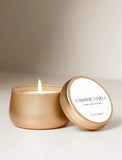 Tin candle with lid on the side. - Image 