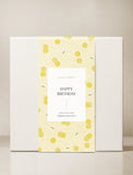 Gift box with yellow gift wrap. - Image 