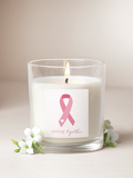 Candle with flowers on the side. - Image 